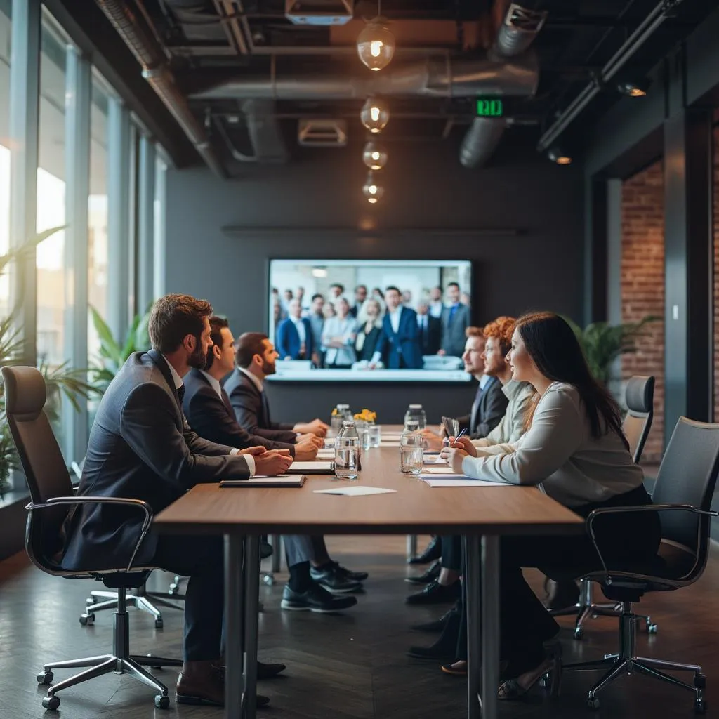 Profesionales en networking empresarial
